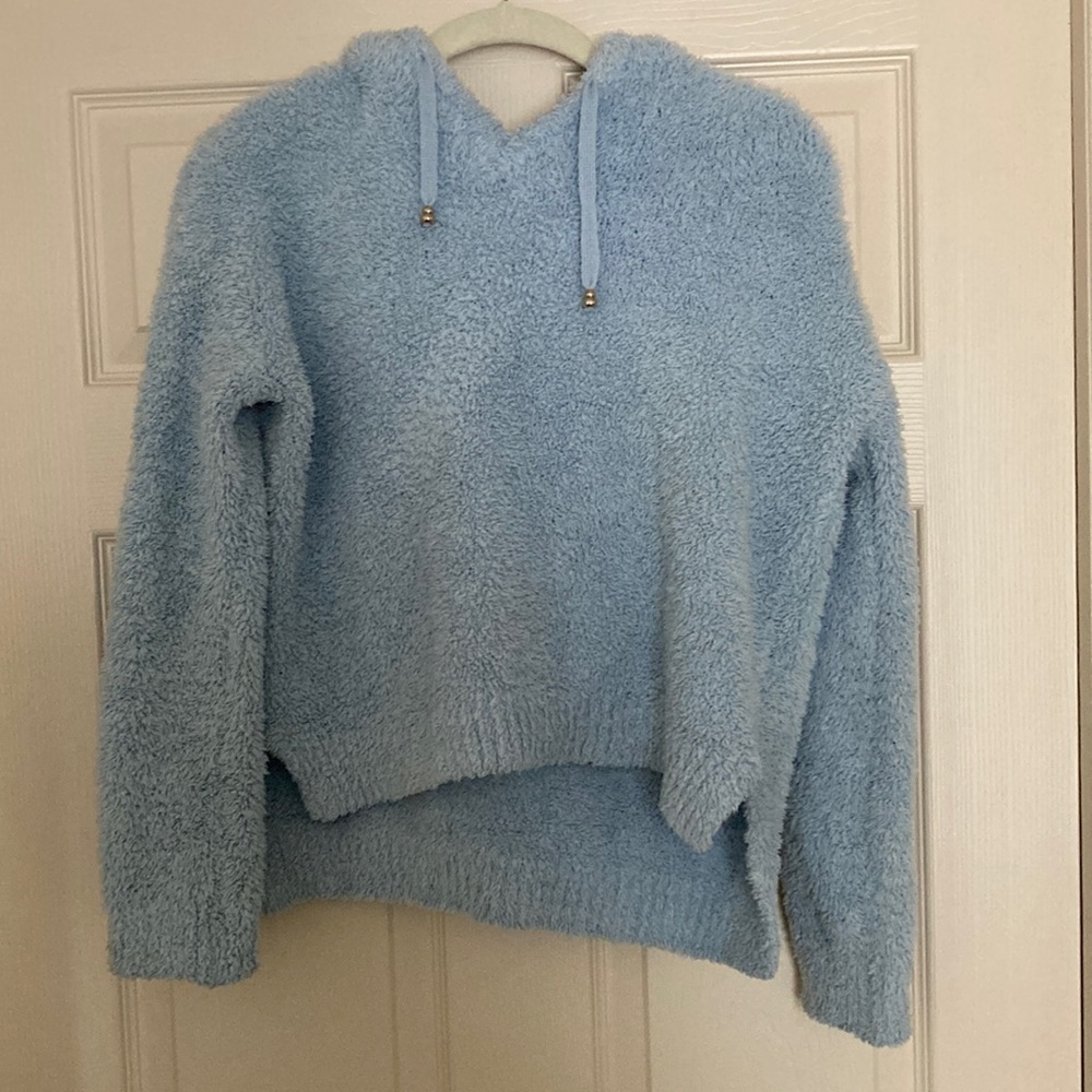 Light blue fuzzy sweatshirt